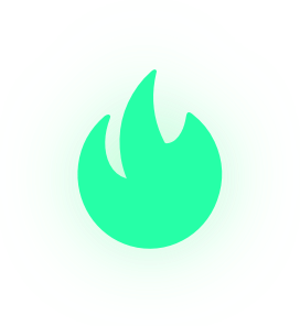 Green Flame Emblem illustration from Mail Blaze logo for 404 page