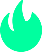 Green Flame Emblem illustration from Mail Blaze logo